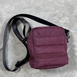 Plum Crossbody Fujifilm Instax Camera Bag with Black Strap